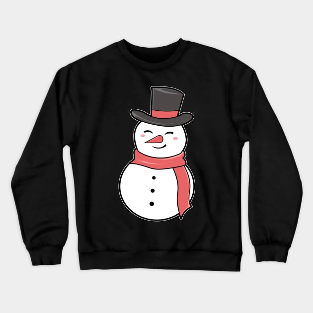 Cute Snowman Crewneck Sweatshirt by Imutobi